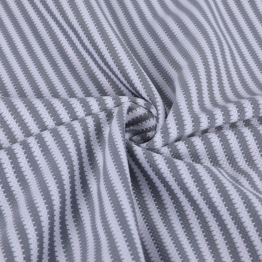 Single Jacquard Eco-friendly La Glossy Stripe 10/90 Material de mătase de mătase Mulberry